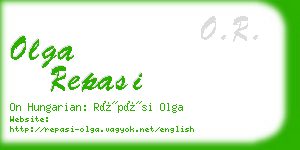 olga repasi business card